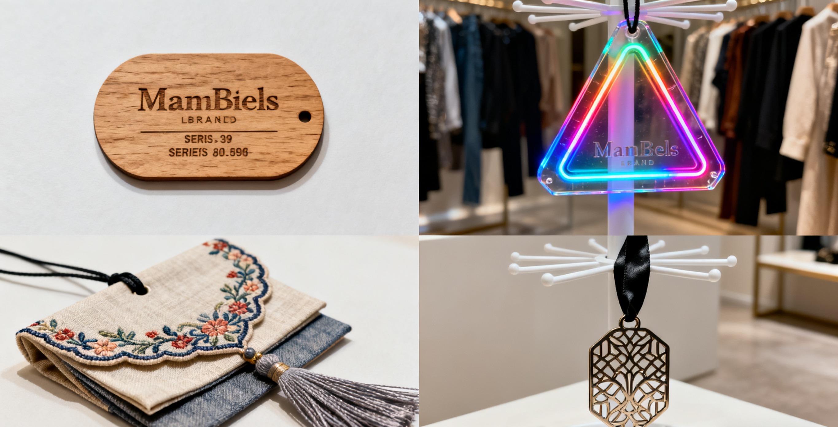 Custom hangtag clothing designs for retail collections